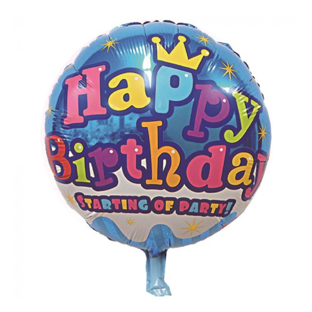 Μπαλόνι Foil Happy Birthday Μπλε  45εκ.