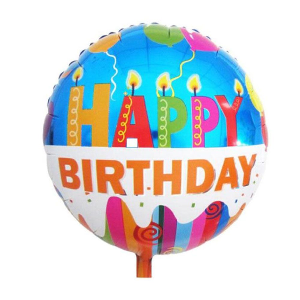 Μπαλόνι Foil Happy Birthday Κεράκια  45εκ.