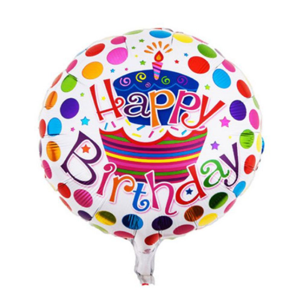 Μπαλόνι Foil Happy Birthday Τούρτα  45εκ.