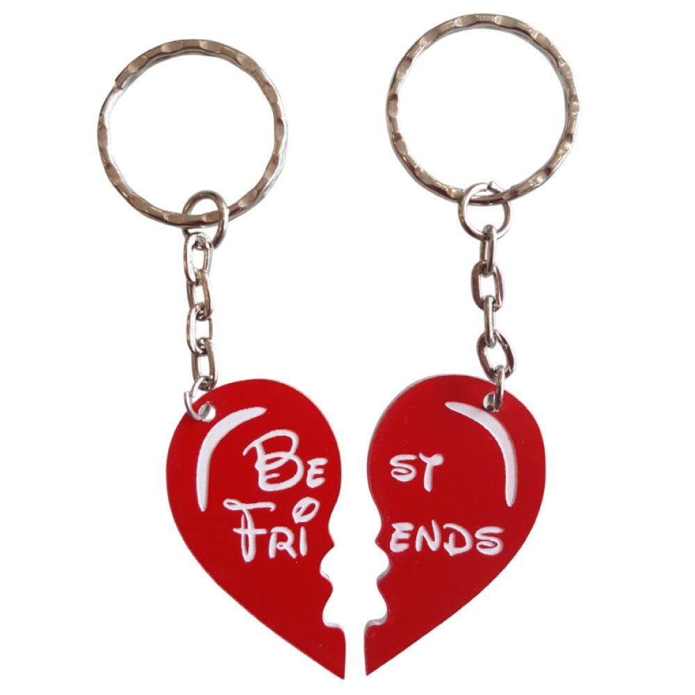 Μπρελόκ Διπλό Best Friends Κόκκινο