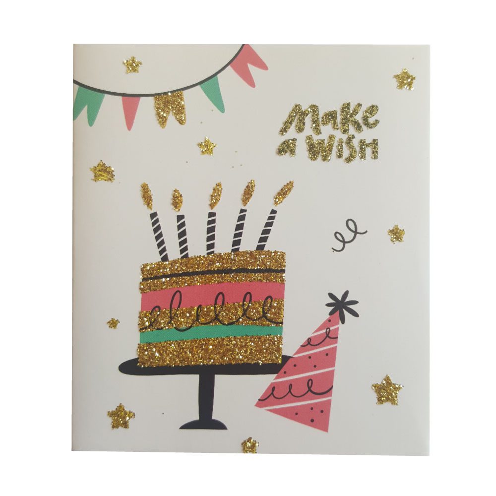 Κάρτα Glitter Make a Wish  8x7εκ.