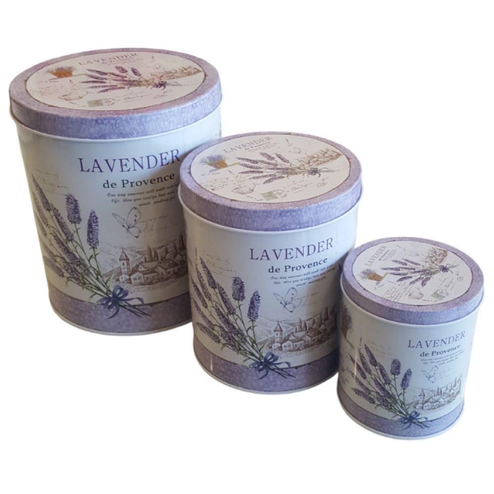 Κουτί Μεταλλικό 3τμχ Lavender
