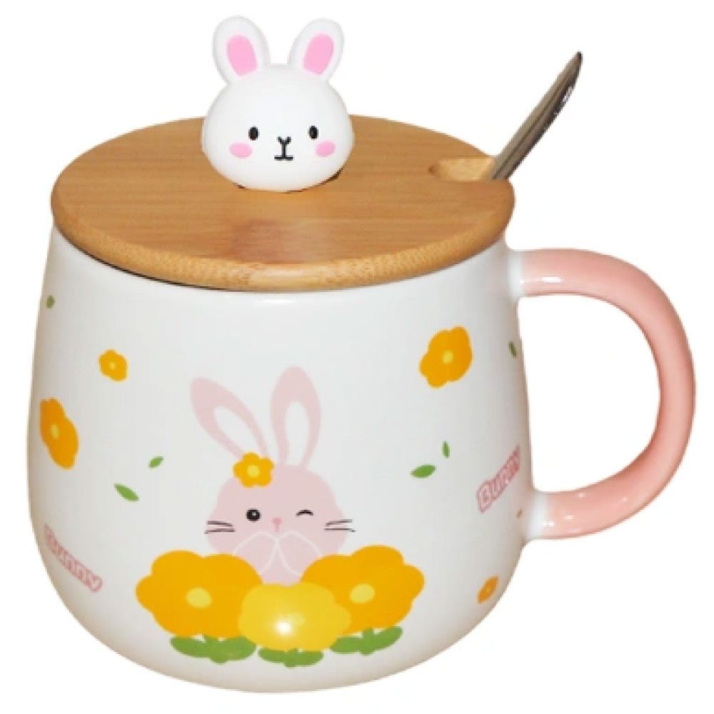 Κούπα Καπάκι Κουτάλι Bunny