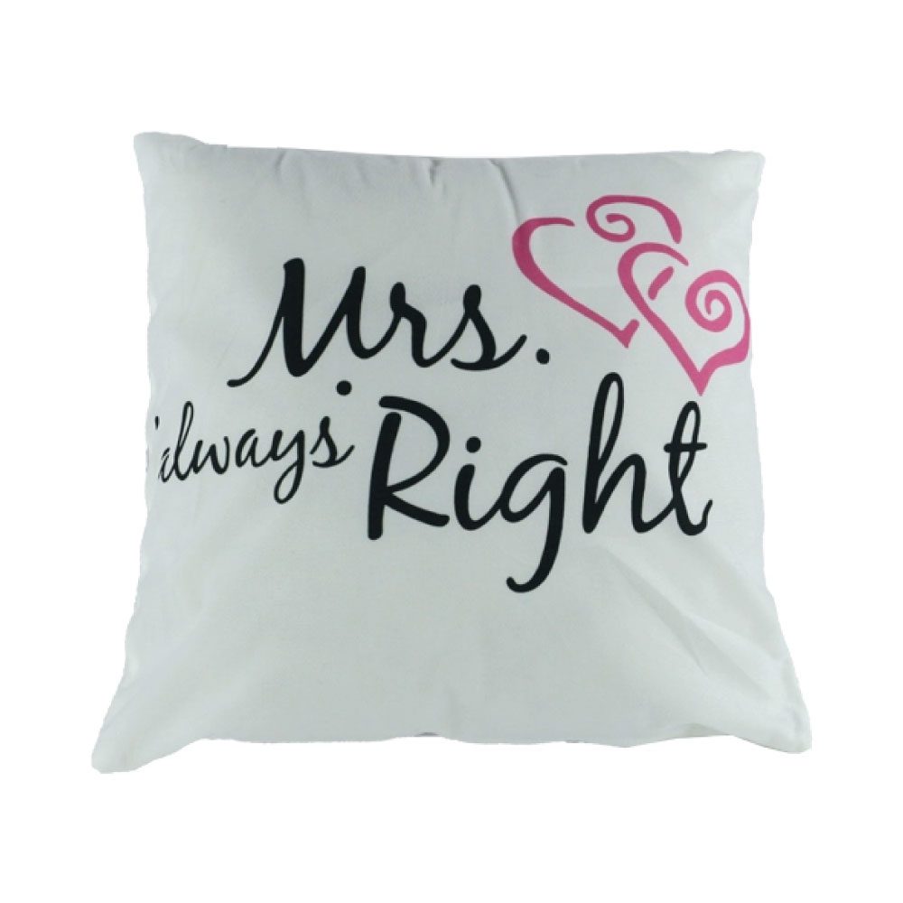 Μαξιλάρι Mrs Right  45εκ.
